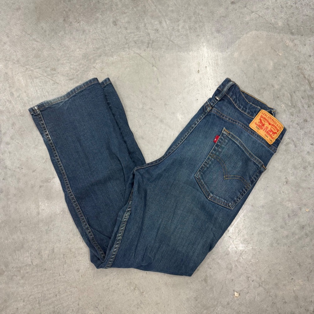 Levis 514 Straight Fit Mens Jeans W34 L29 Medium Wash Blue Denim Pants